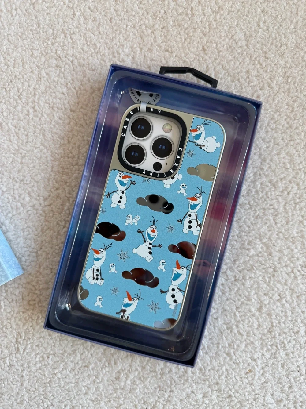 Casetify Disney Frozen Olaf Light Blue iPhone Case